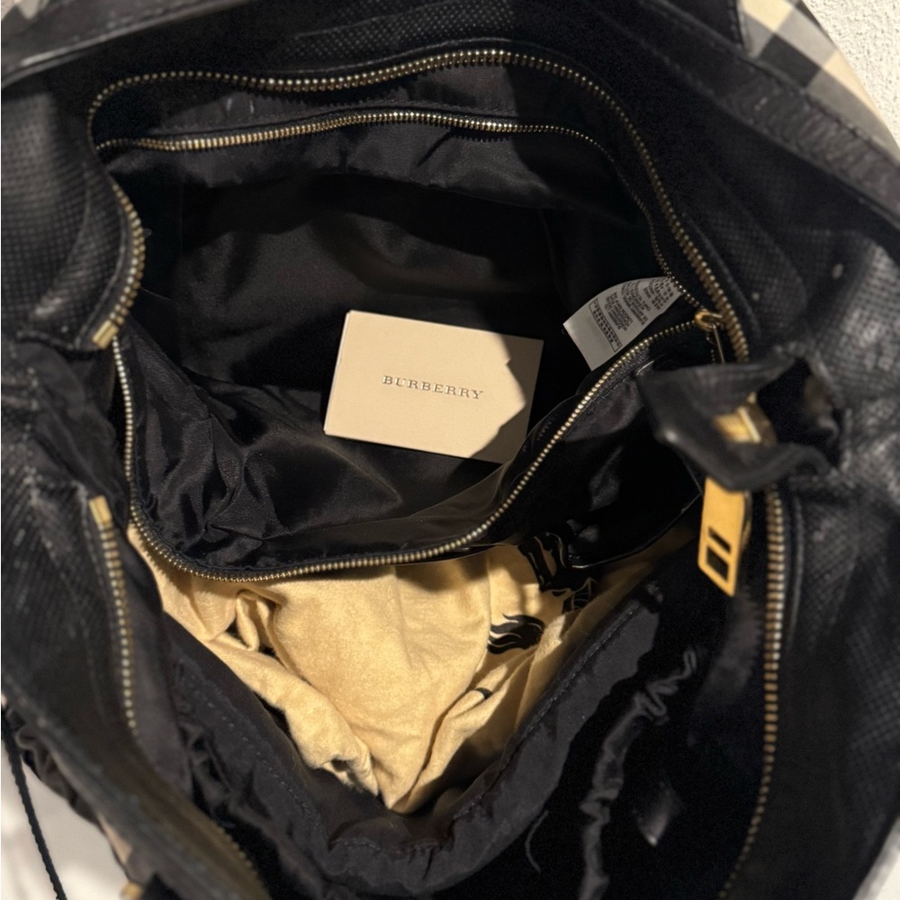 Burberry Black and Gray Checkered Baby Bag - Picture 4 of 5